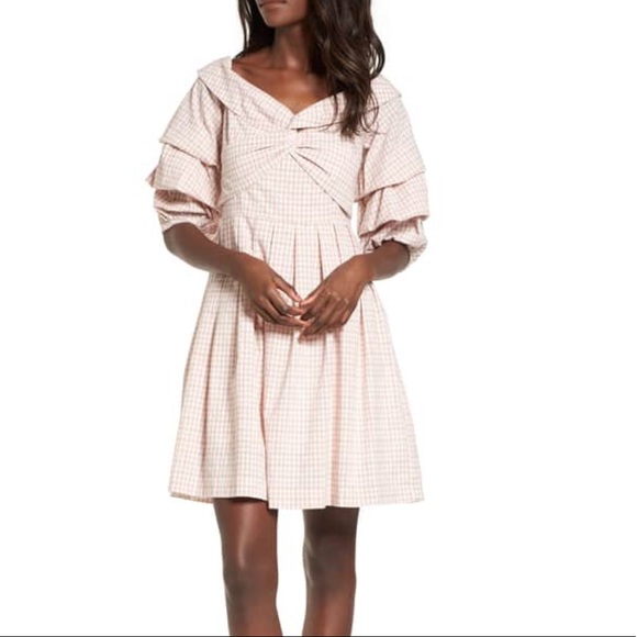 Chriselle x J.O.A. Tiered Sleeve Minidress - Picture 4 of 9